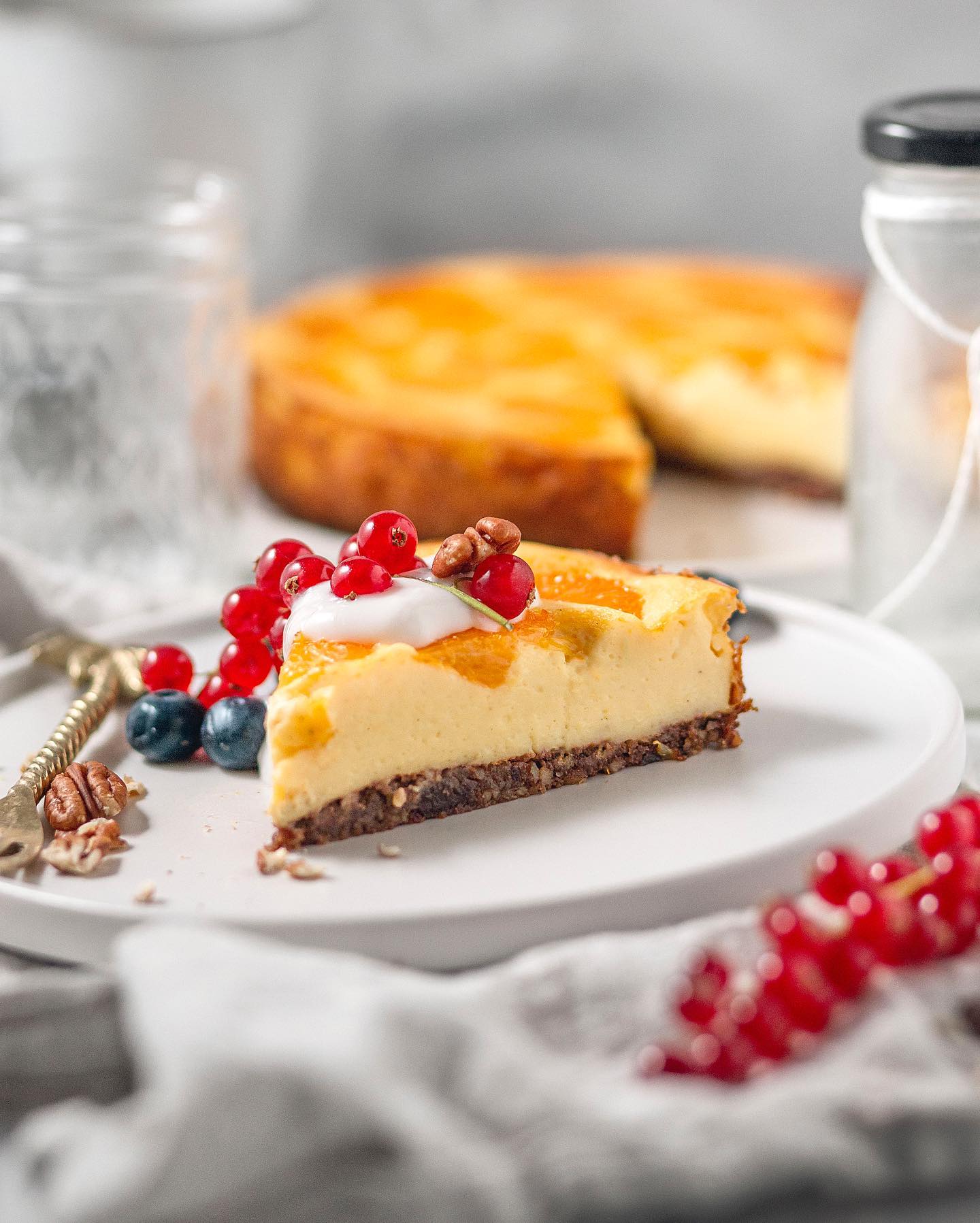 Vegan Vanilla Mandarine Cheesecake