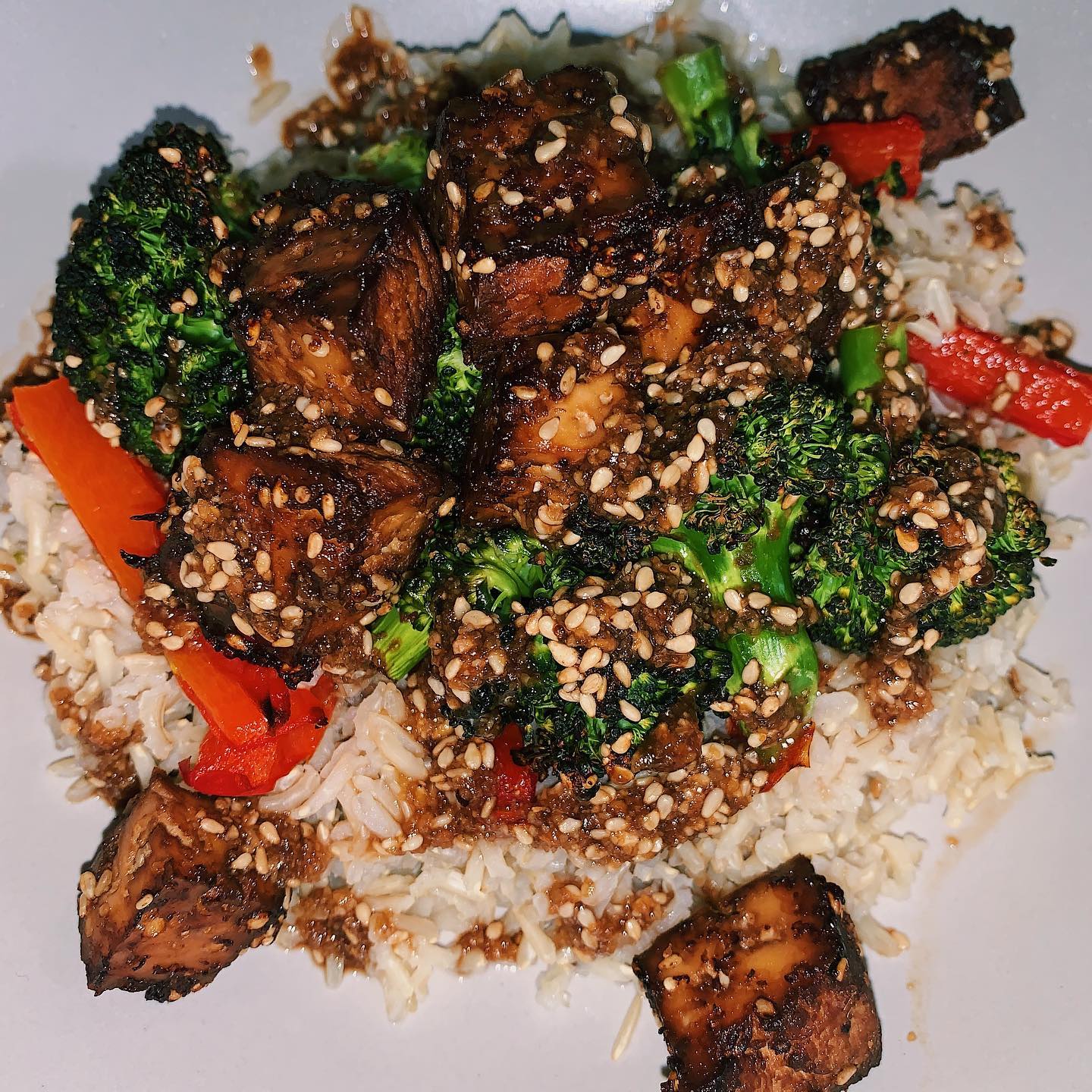 Miso Baked Tofu & Veg with Basmati Rice