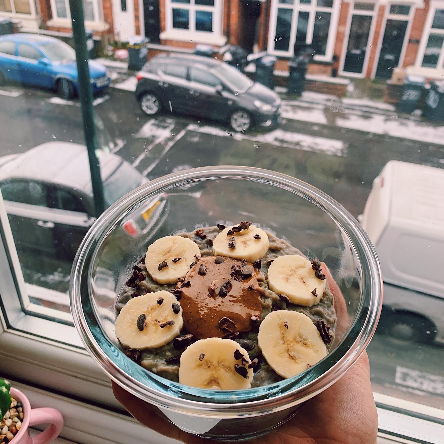 Blueberry Porridge with Salted Caramel Soy Protein