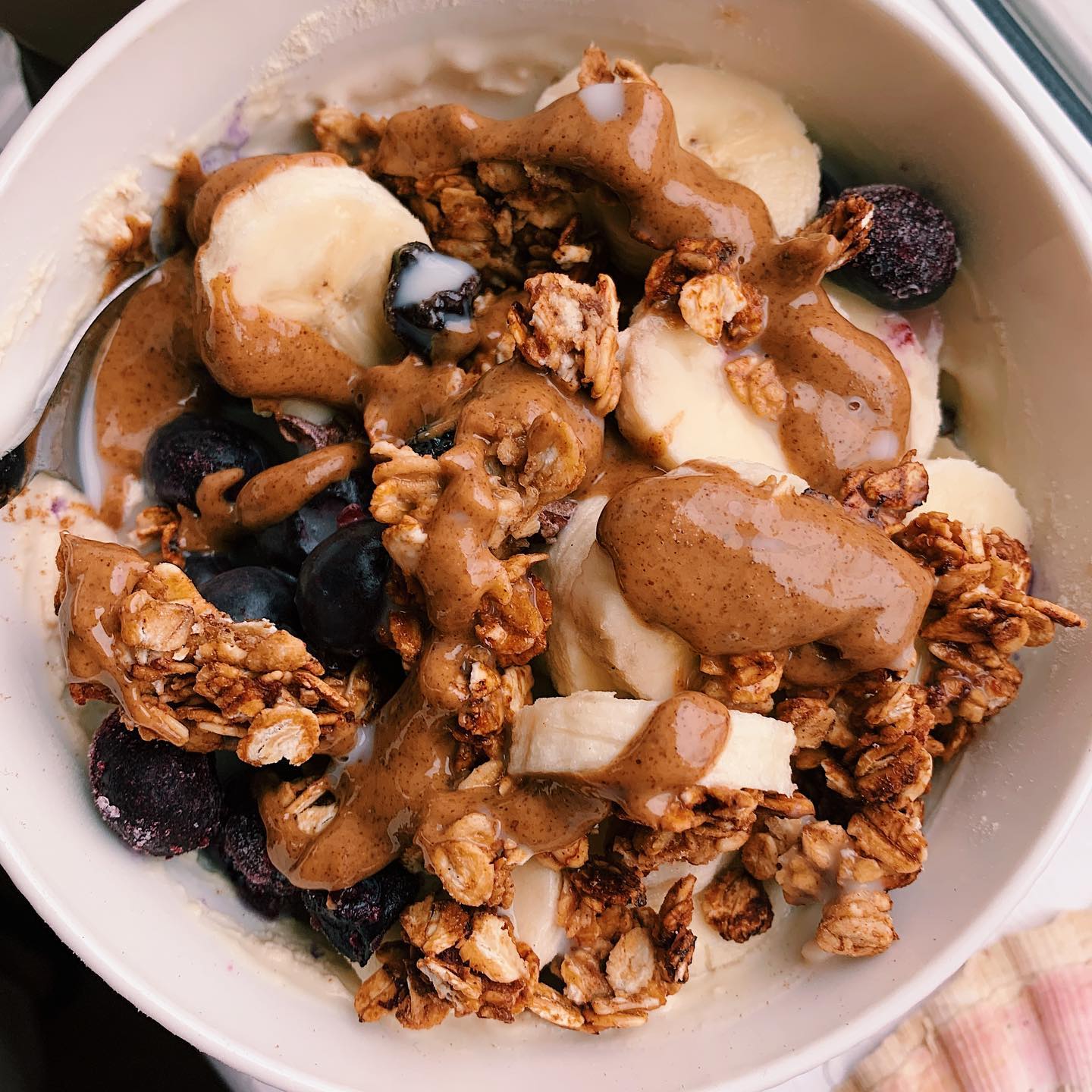 Blueberry Cheesecake Granola Bowl