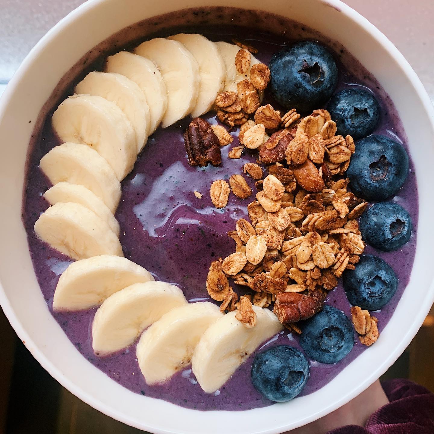 Strawberry & Blueberry Protein Smoothie Bowl