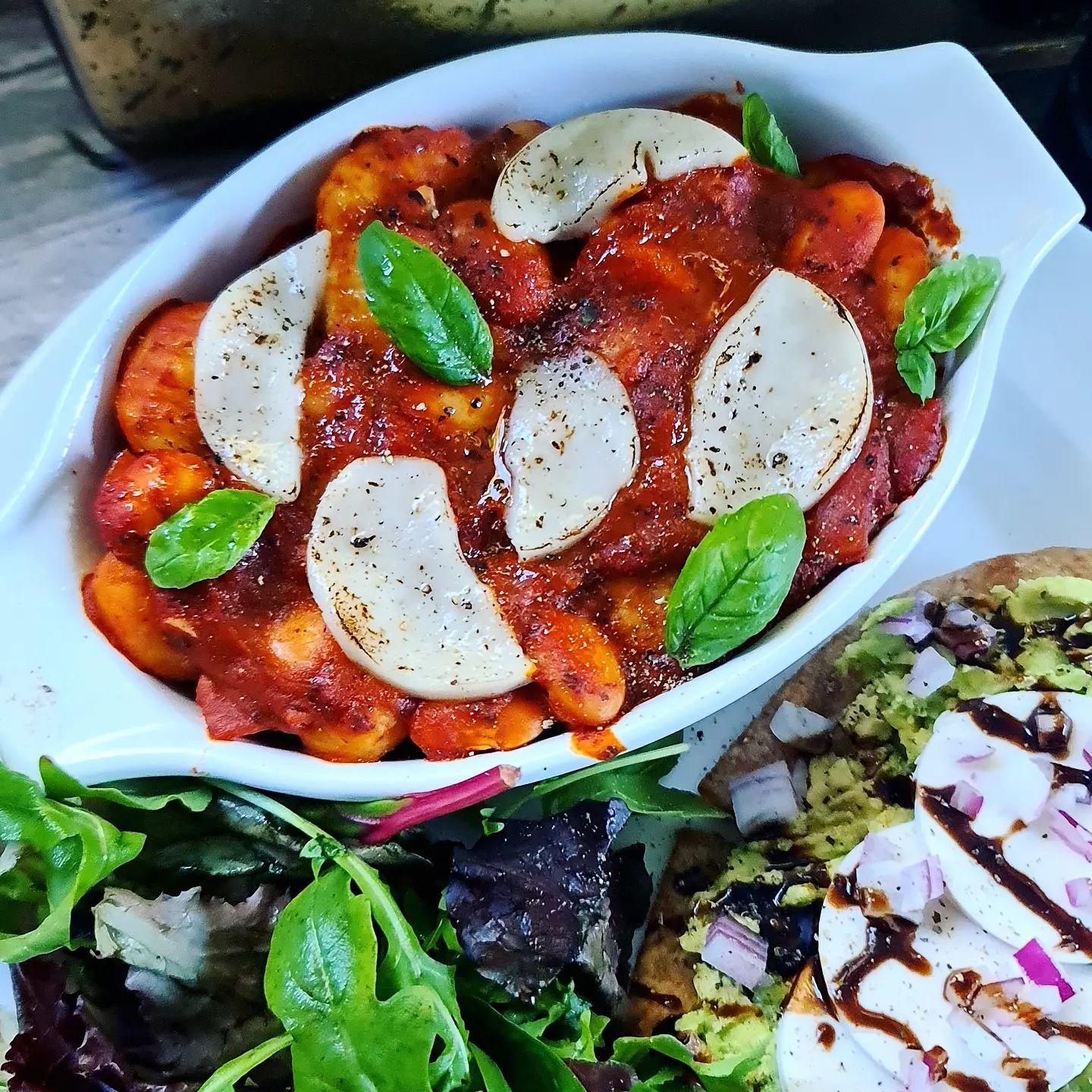 Spicy Butter Bean & Tomato Gnocchi Bake with Mozzarisella