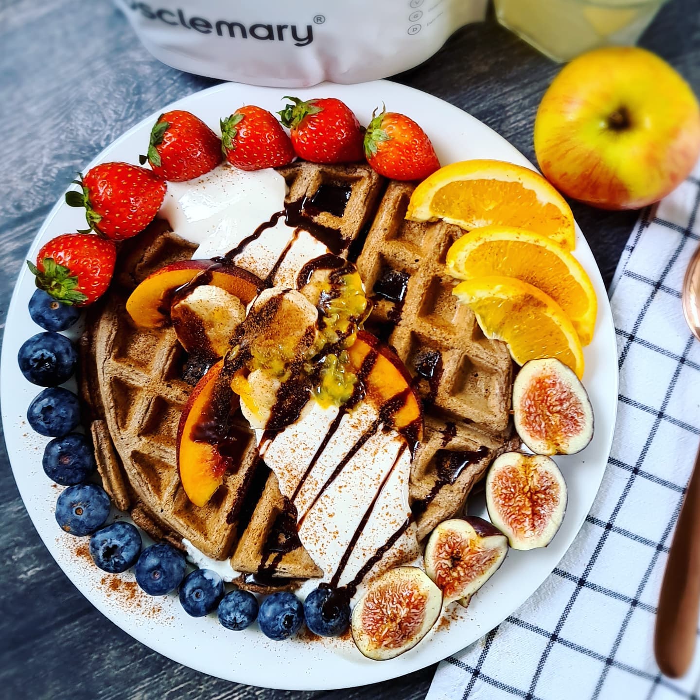 Chocolate Spelt Protein Waffle