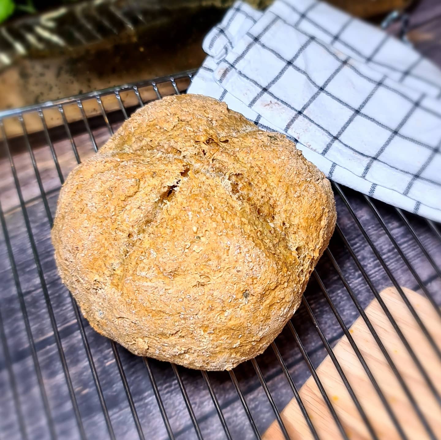 Cream of Butternut Squash Soup with Mixed Beans and Homemade Wholemeal Soda Bread