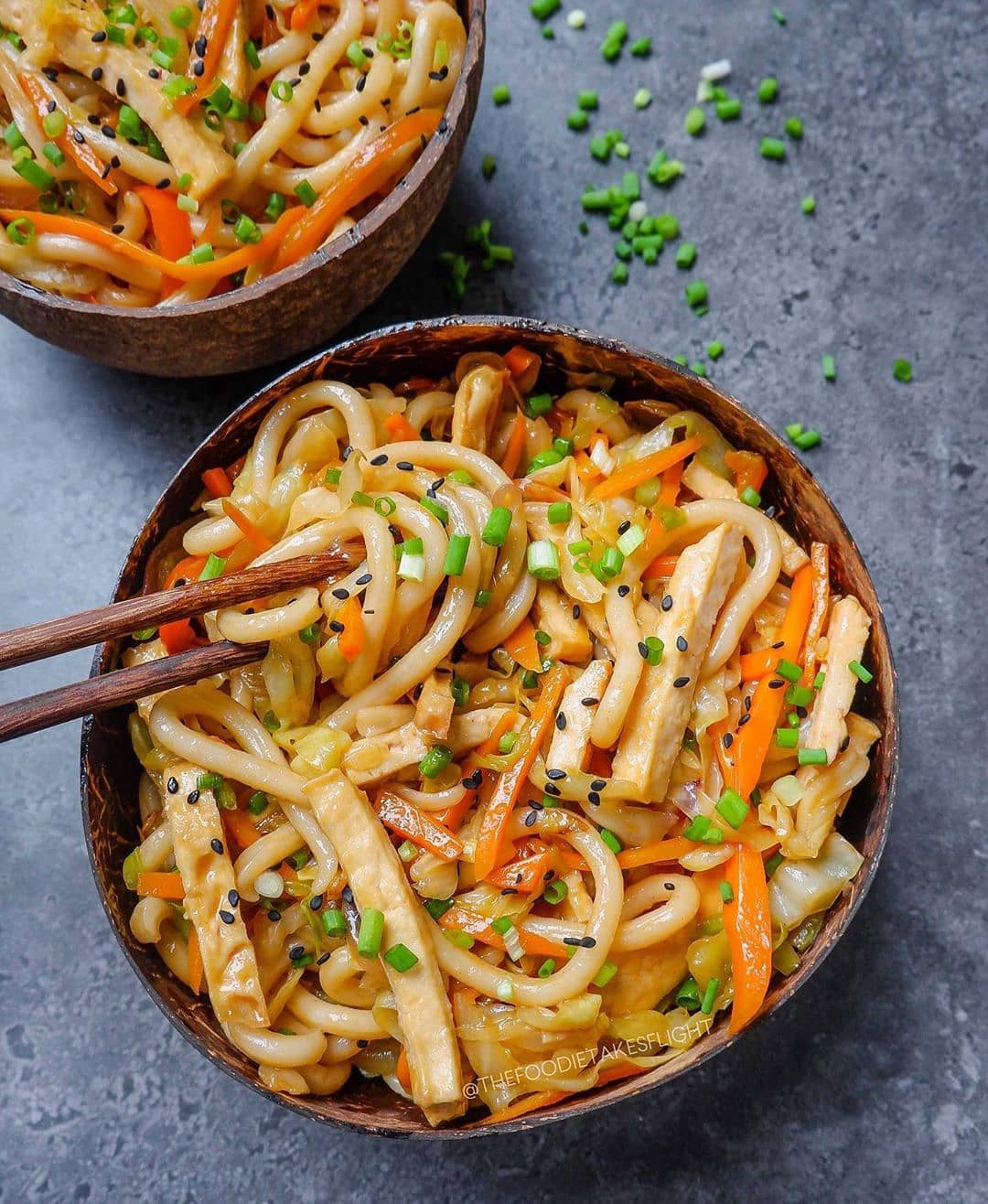Sweet and Spicy Udon Noodle Stir-Fry