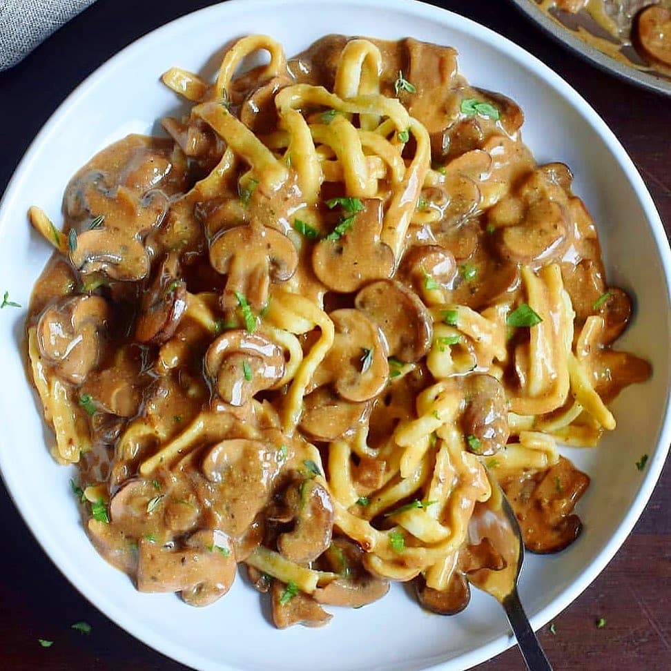 Vegan Mushroom Stroganoff