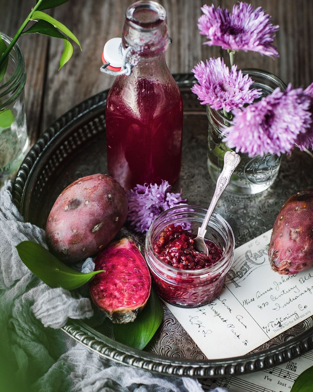 Foraged Prickly Pear Syrup