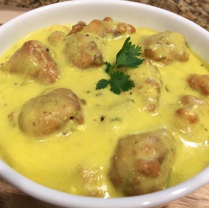 Yogurt Chickpea Soup with Dumplings