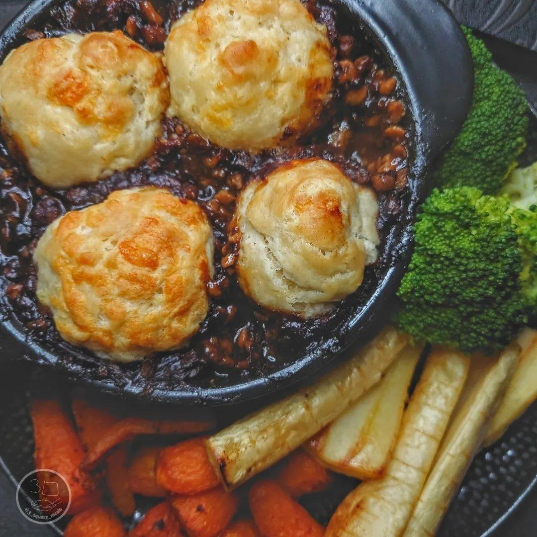 Mince and Smoked Cheddar Dumplings