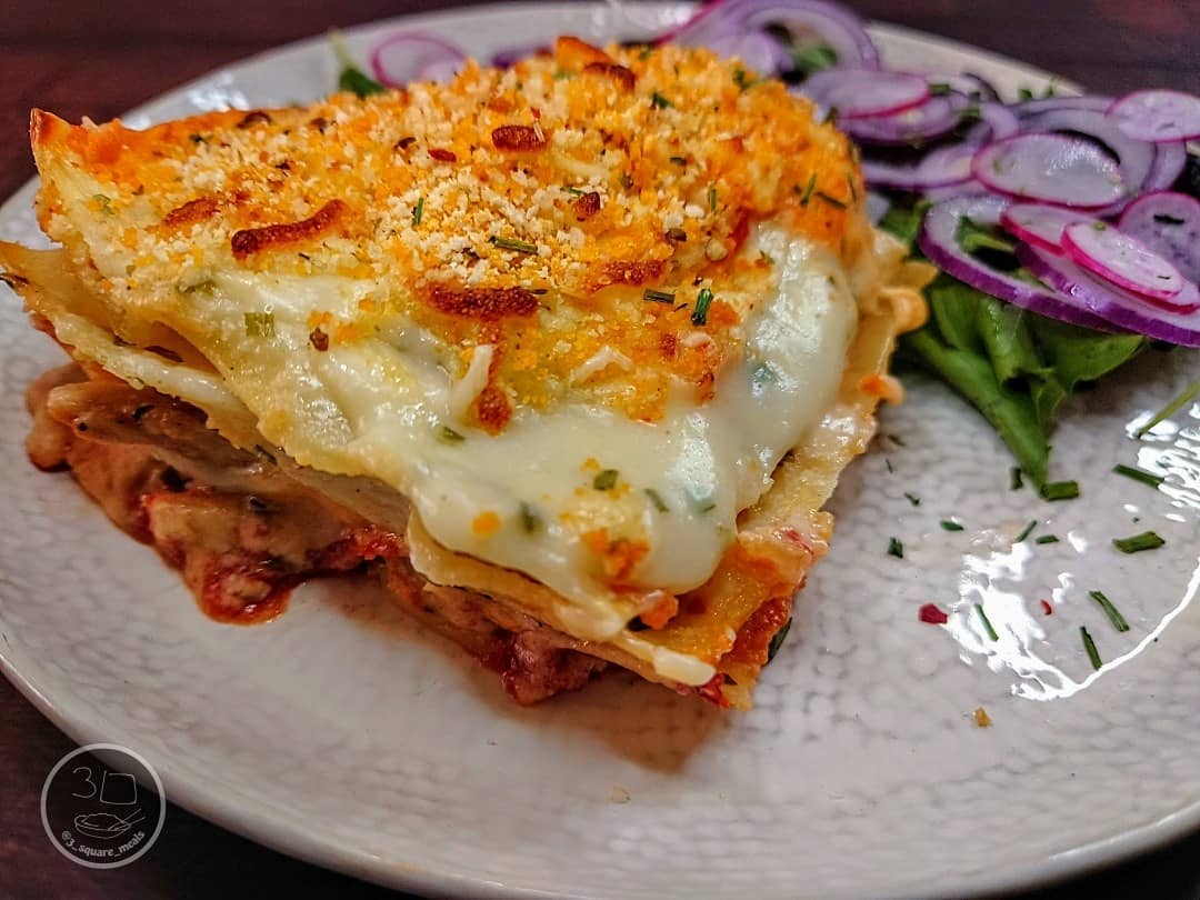 Kiev Lasagne with Garlic Herb Sauce