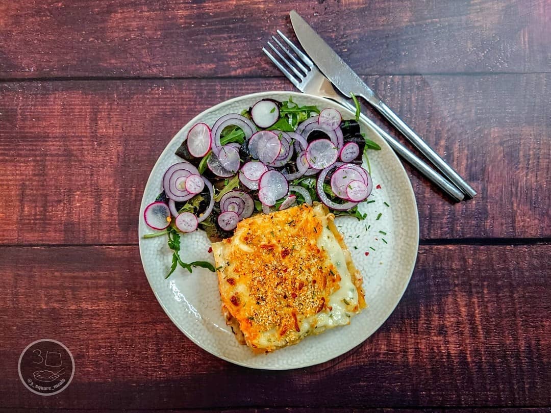 Kiev Lasagne with Garlic Herb Sauce