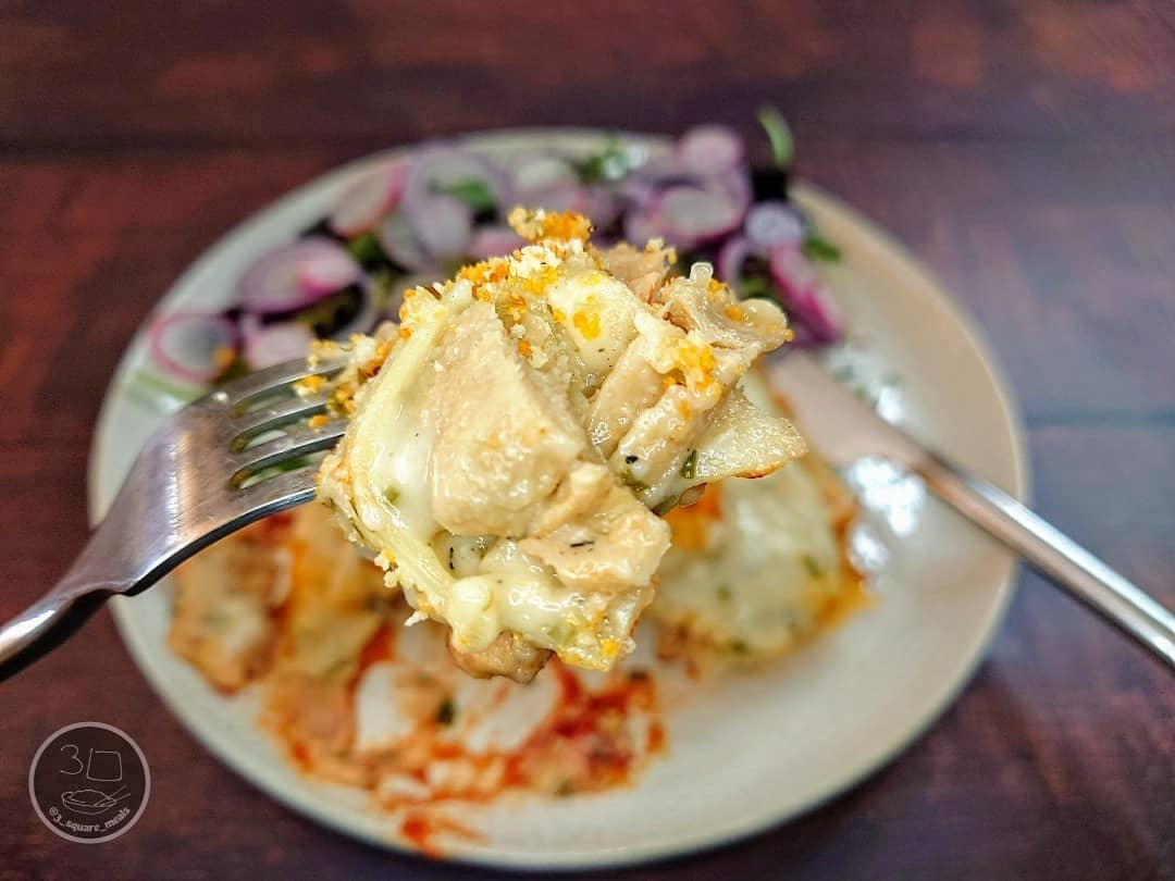 Kiev Lasagne with Garlic Herb Sauce