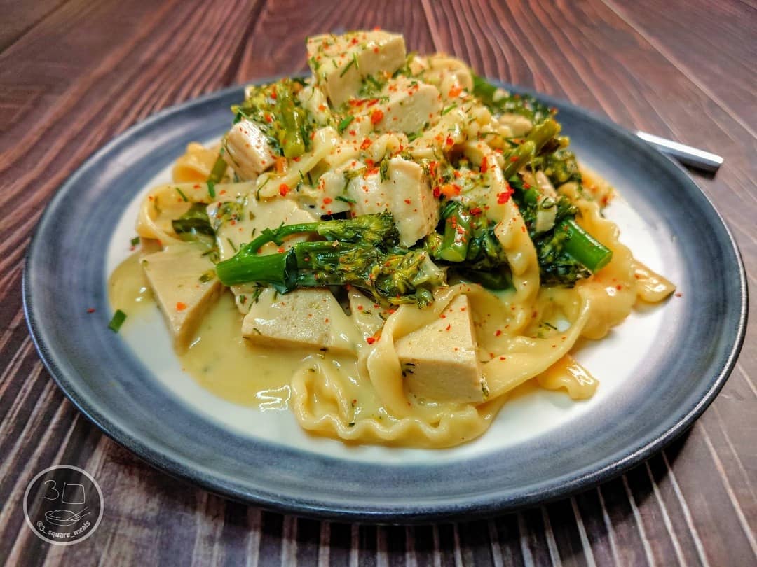 Quorn Mafalde Pasta with Roast and Broccoli