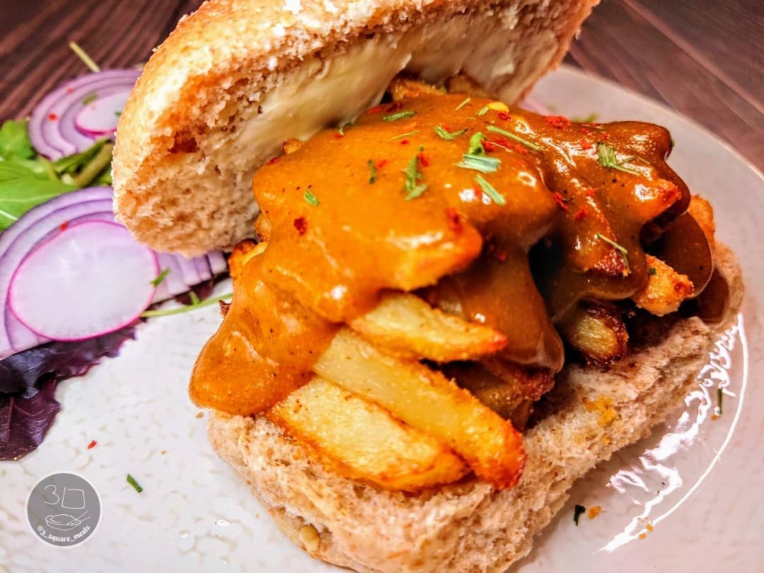 Curry Sauce Chip Butty