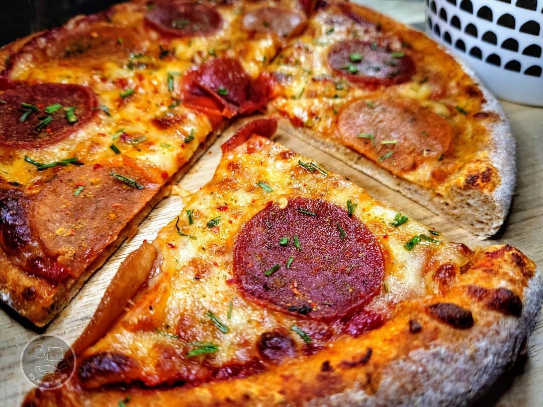 Vegetarian Pepperoni Style Pizza