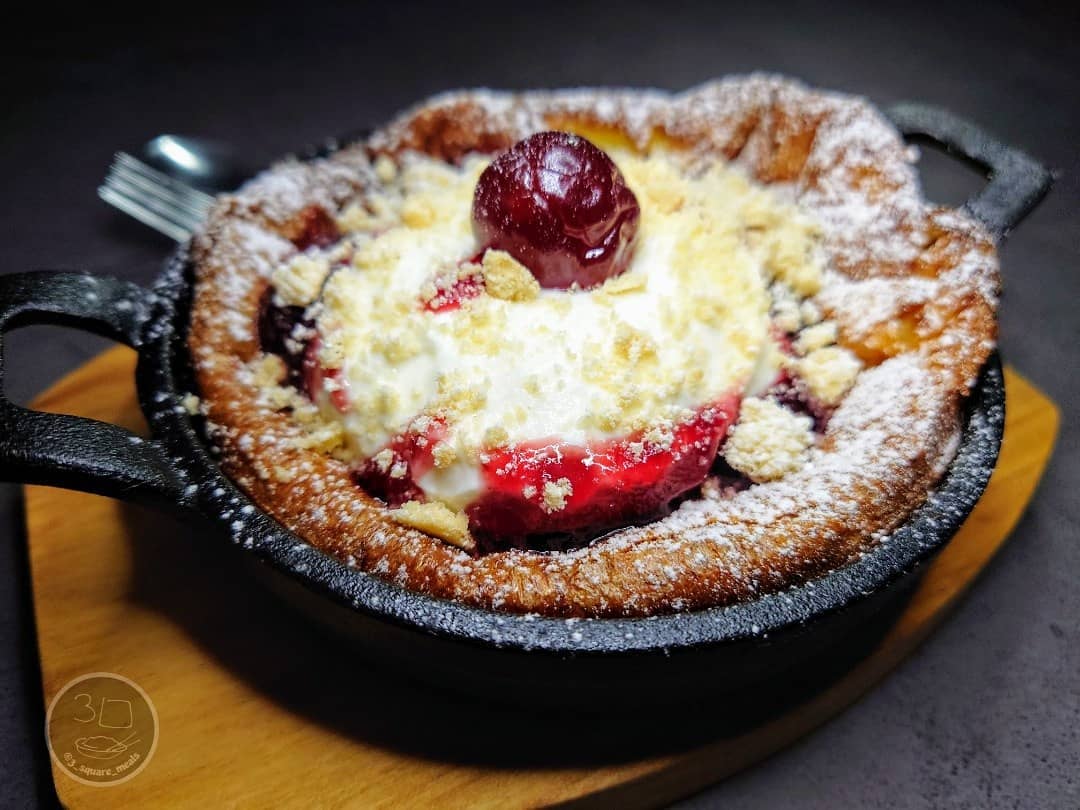 Cherry Bakewell Dutch Baby Breakfast