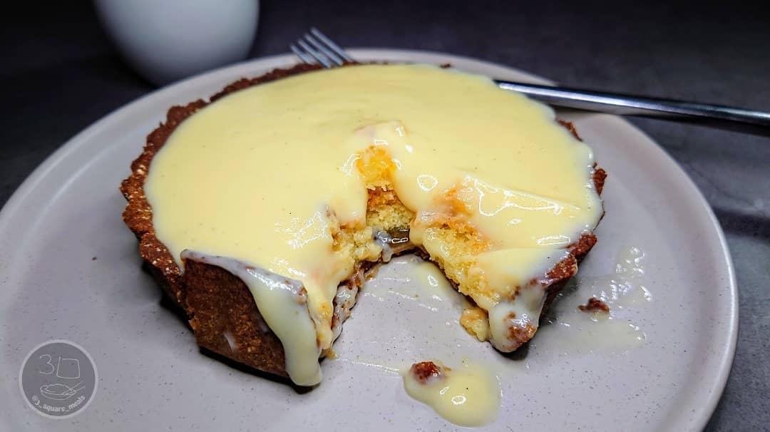 Lemon Bakewell and Custard Breakfast Tart