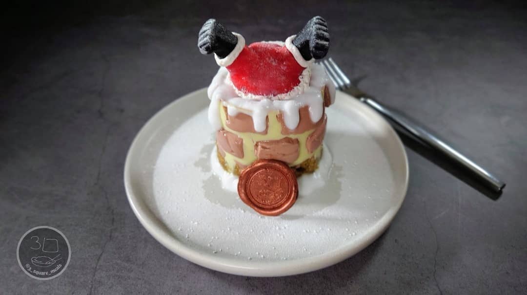 Santa Cheesecake with Marzipan Legs