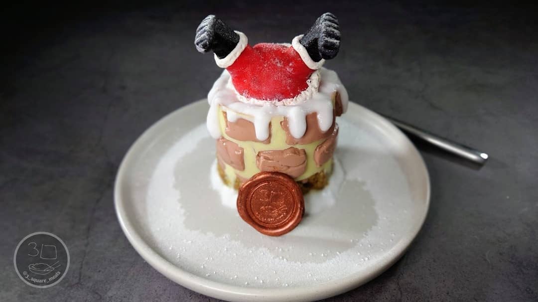 Santa Cheesecake with Marzipan Legs