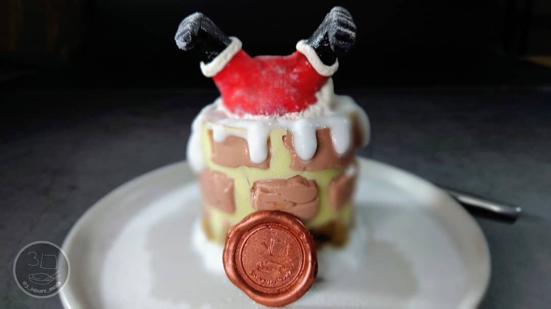 Santa Cheesecake with Marzipan Legs