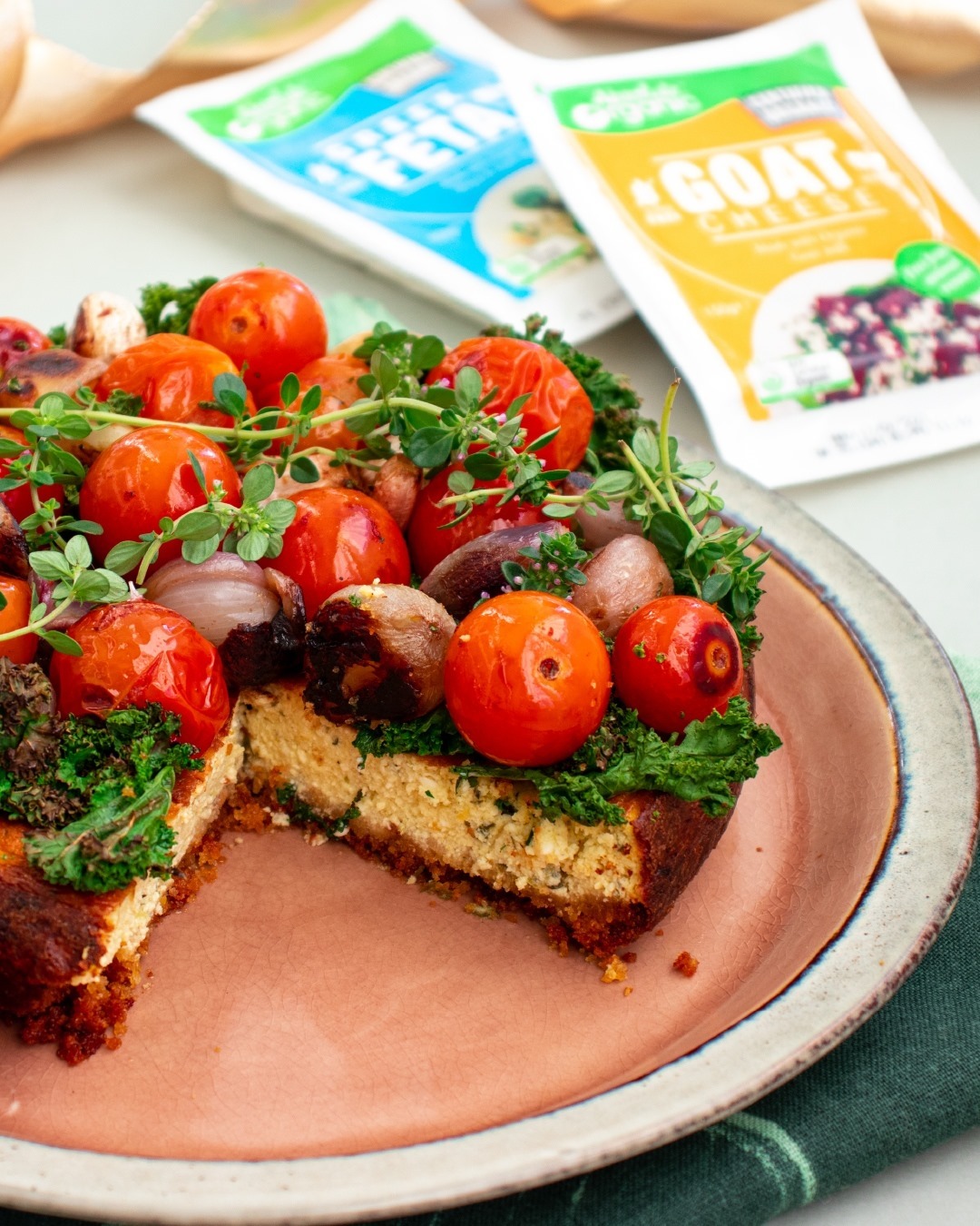Savory Cheesecake with Roasted Vegetables