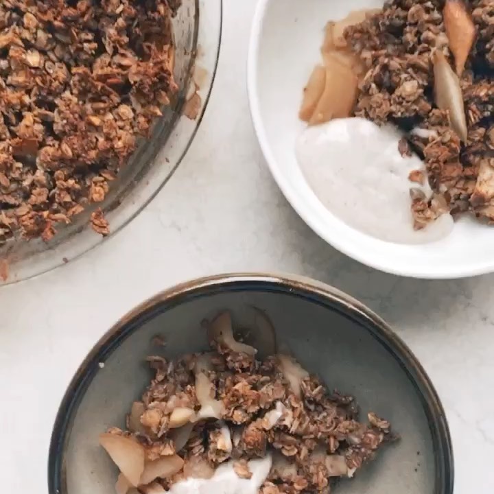 Apple Walnut Baked Oats