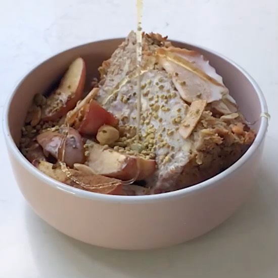 Apple and Walnut Baked Oats