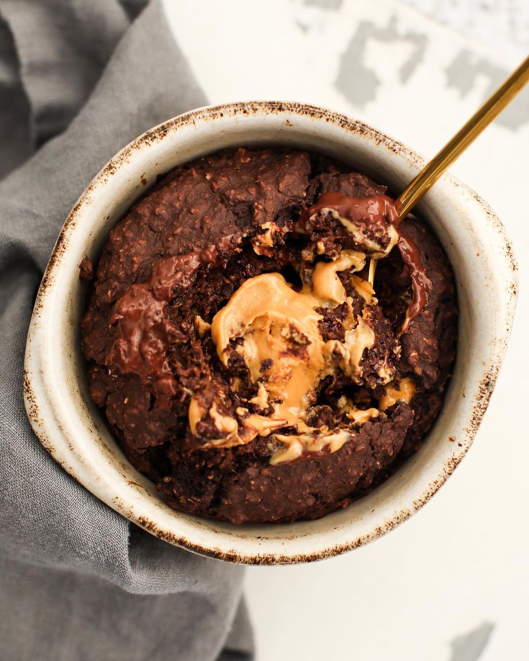 Peanut Butter & Chocolate Baked Oats