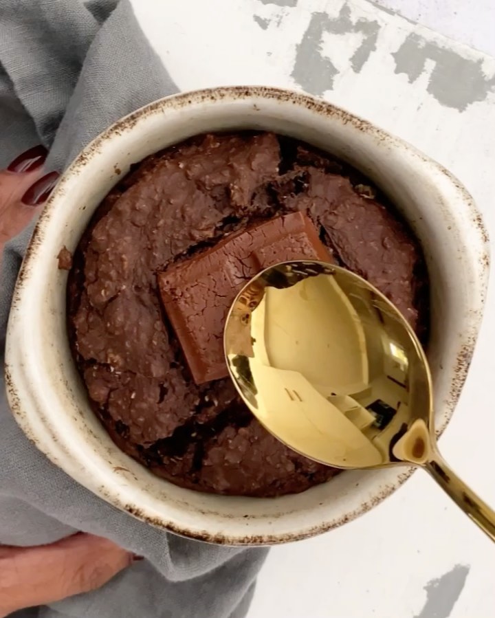Peanut Butter and Chocolate Baked Oats