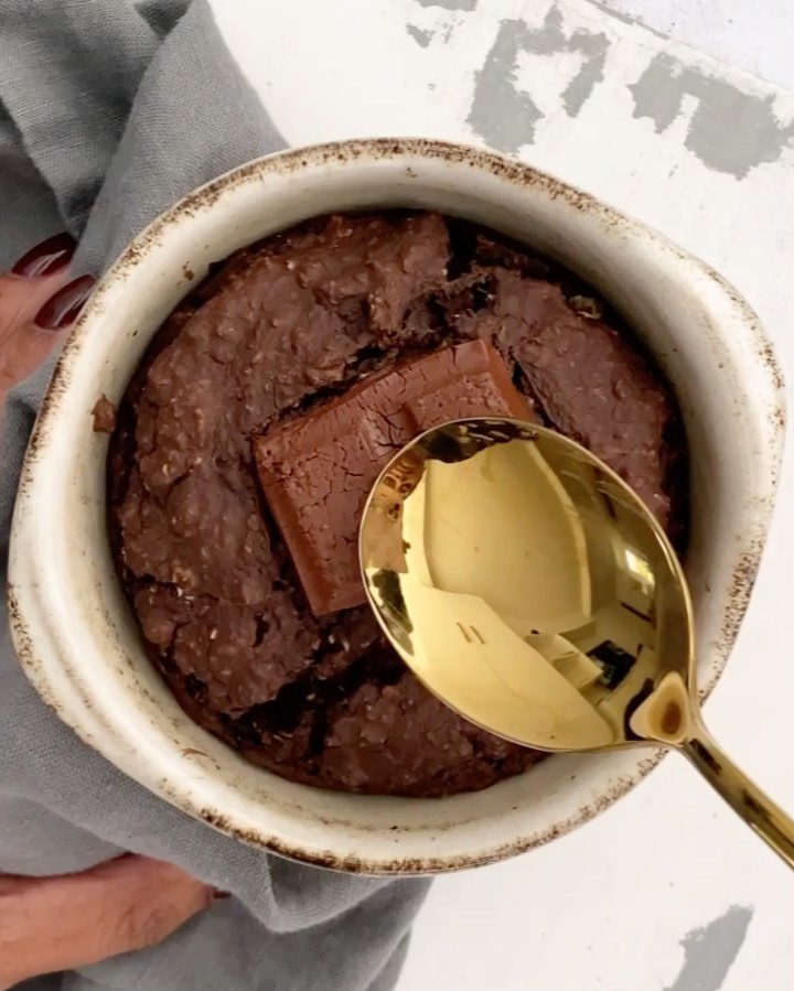 Peanut Butter & Chocolate Baked Oats