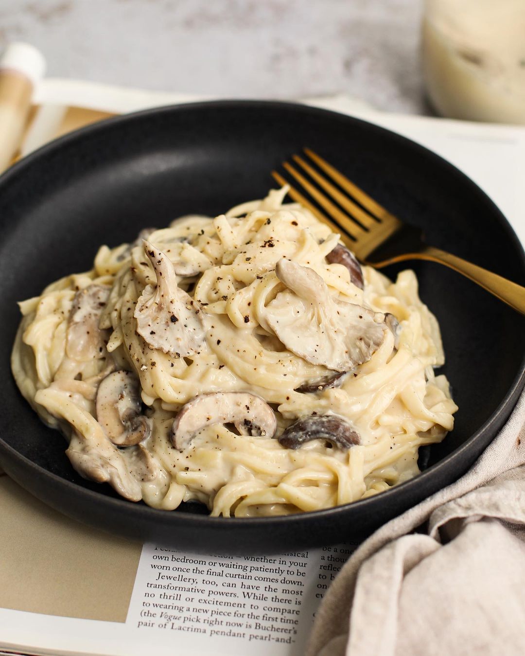 Creamy Healthy Mushroom Pasta