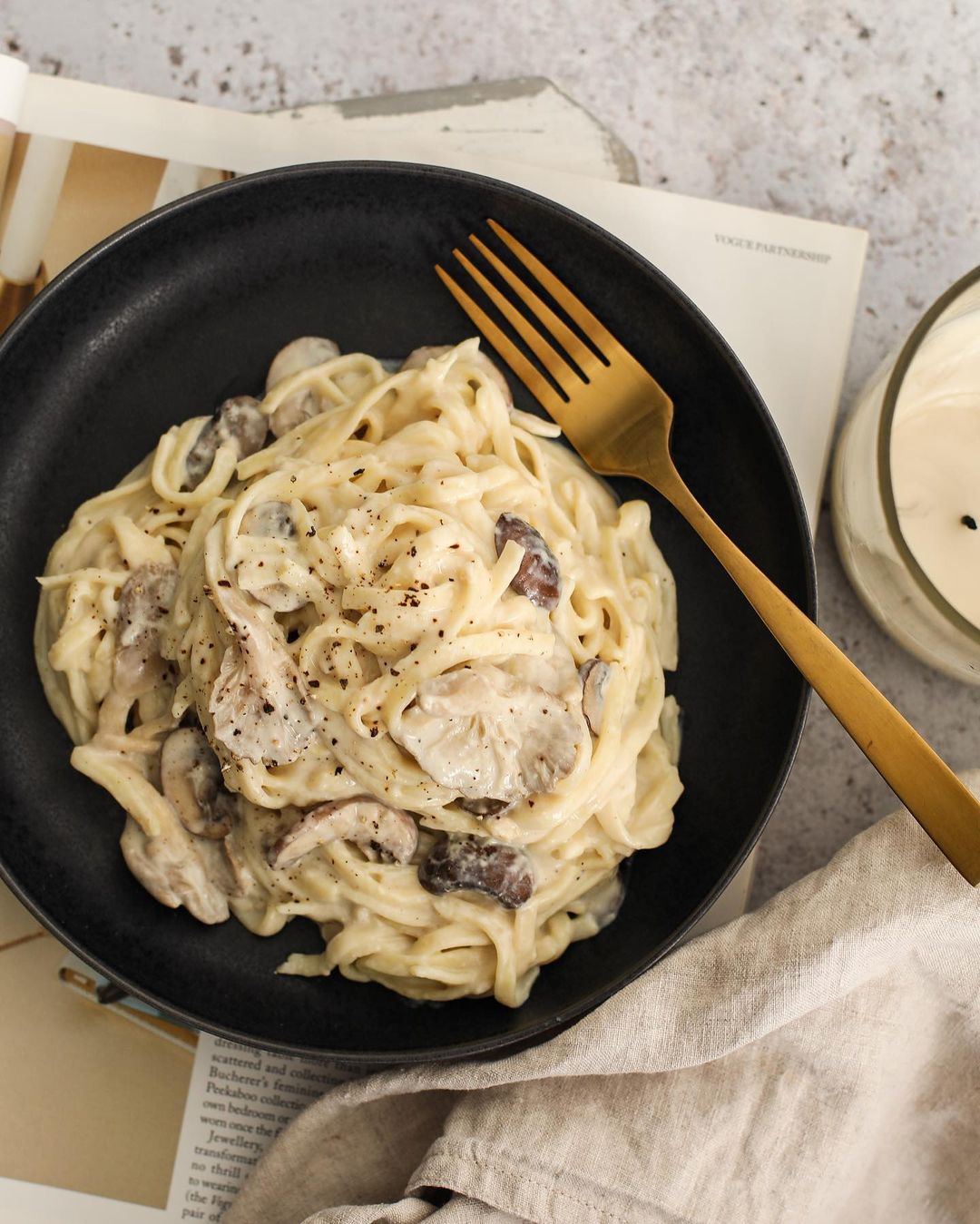 Creamy Healthy Mushroom Pasta