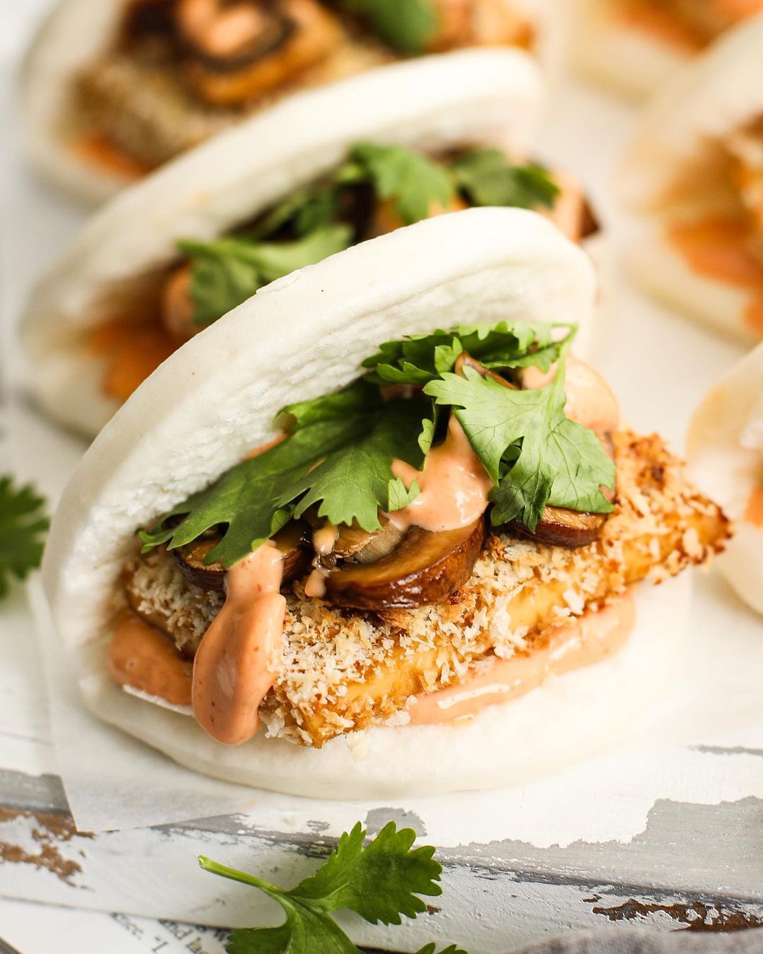 Tofu and Mushroom Bao Buns