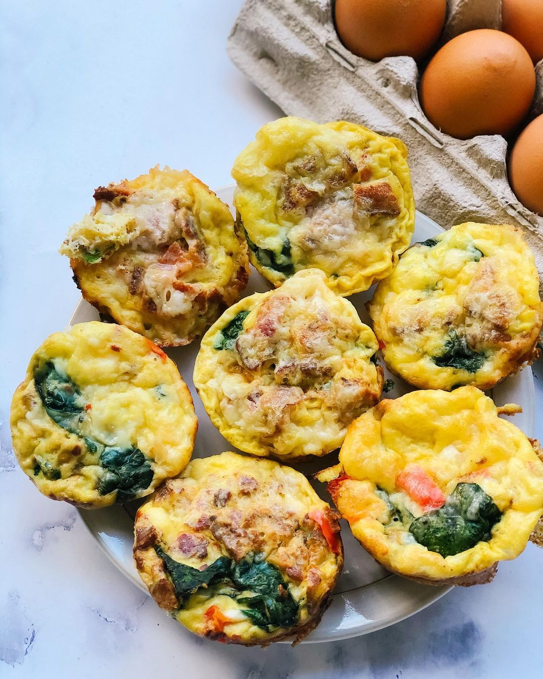 Loaded Egg Cups with Vegetables and Cheese