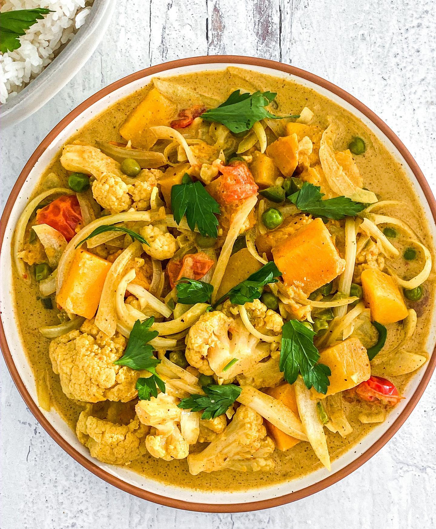 Vegan Slow-Cooker Spiced Cauliflower & Squash Curry