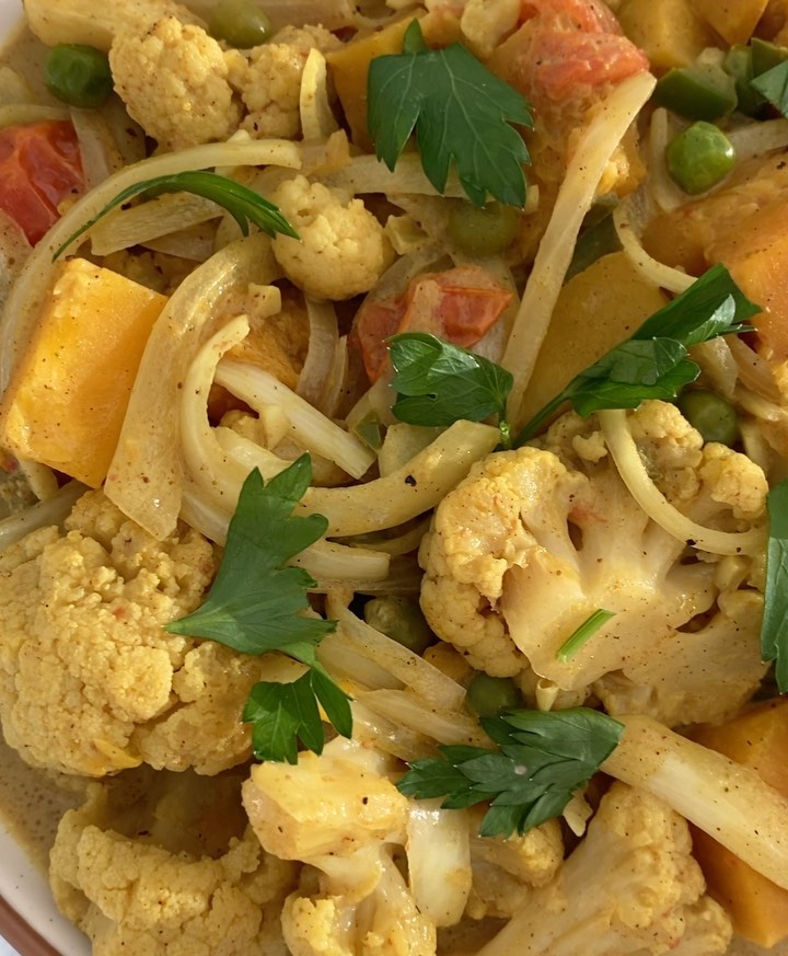 Vegan Slow-Cooker Spiced Cauliflower & Squash Curry