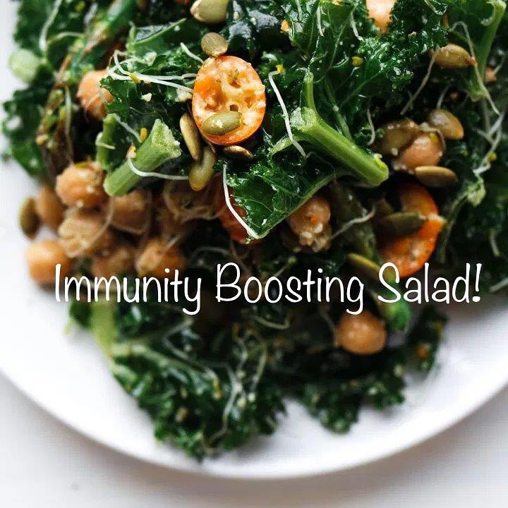 Kumquat Kale and Pumpkin Seed Salad