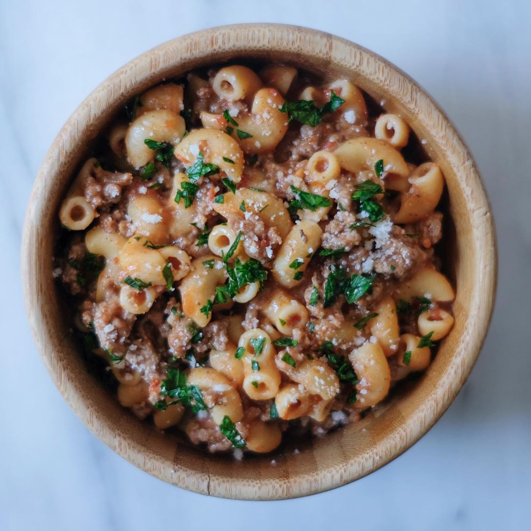 One-Pan Mediterranean Bolognese