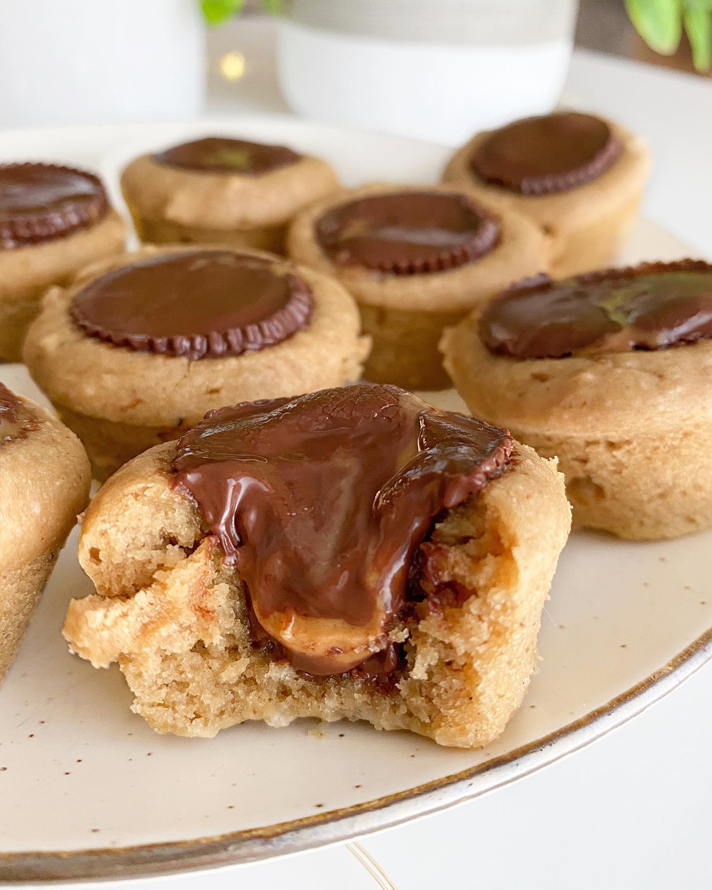 Fluffy Peanut Butter Cup Mini Muffins