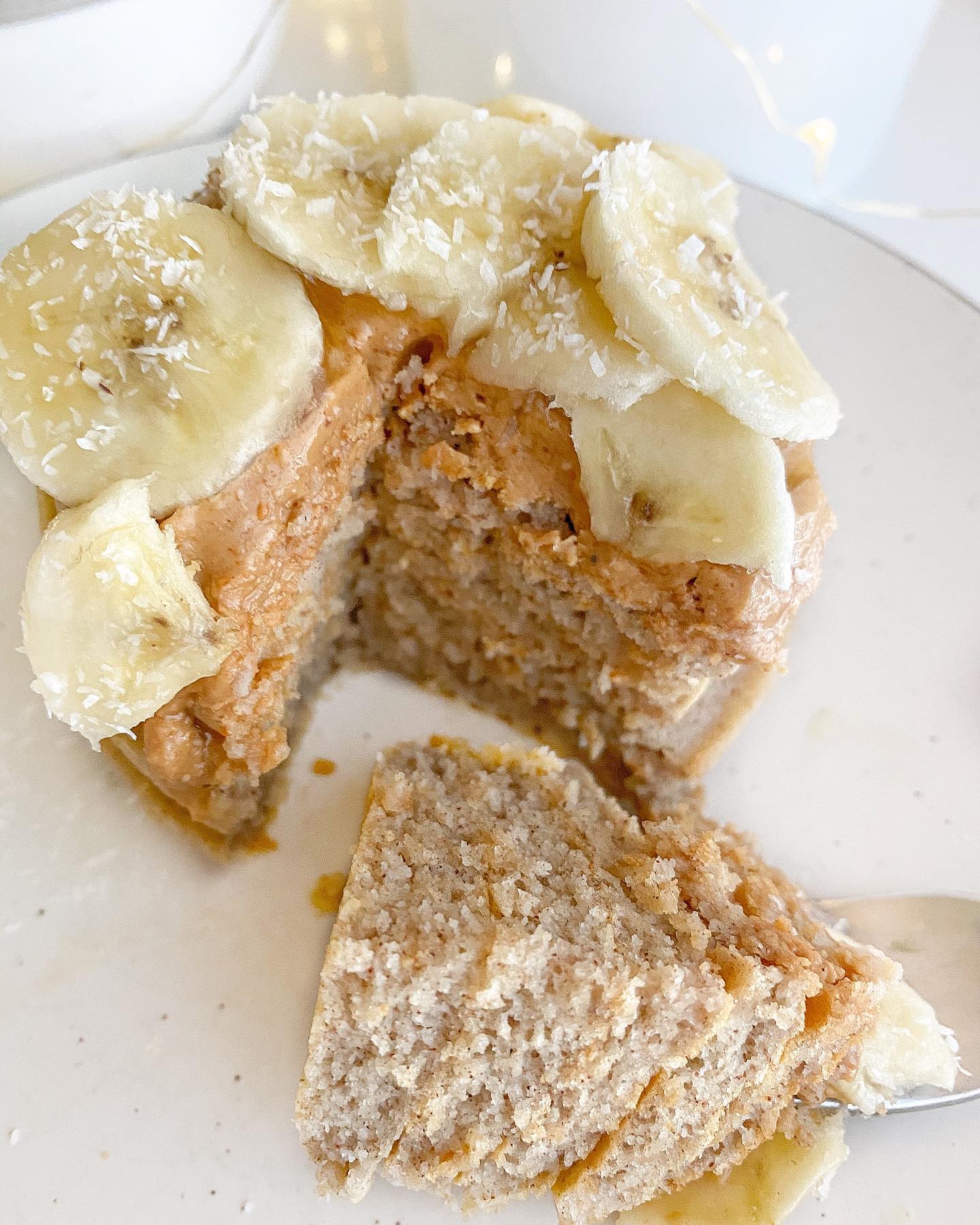 Cinnamon Vanilla Pancakes with Peanut Butter, Honey, and Banana