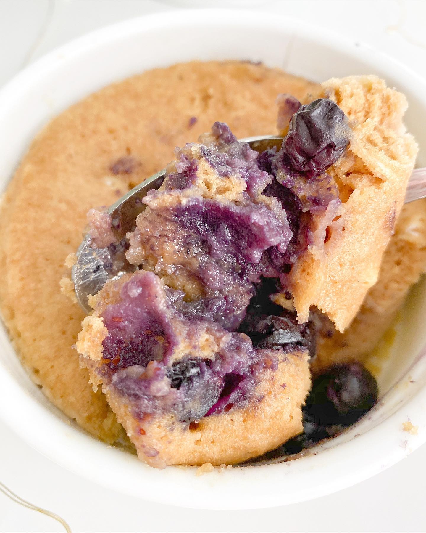 Spring-Inspired Lemon Blueberry Mug Cake