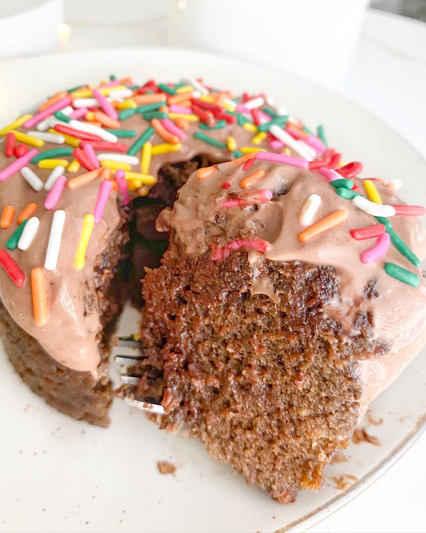 Microwave Double Chocolate Cake