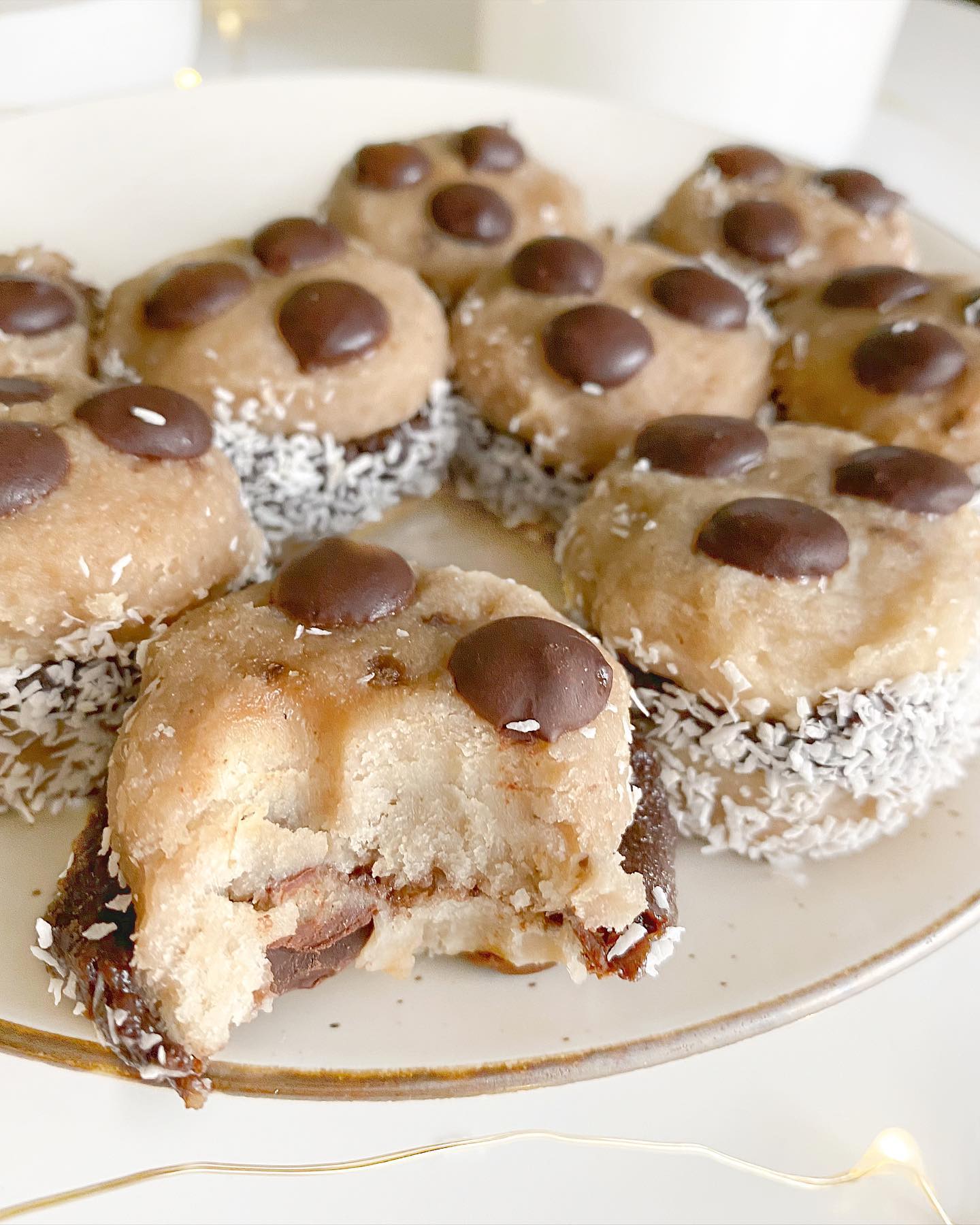 Vegan Banana Cookies with Chocolate Chips and Coconut