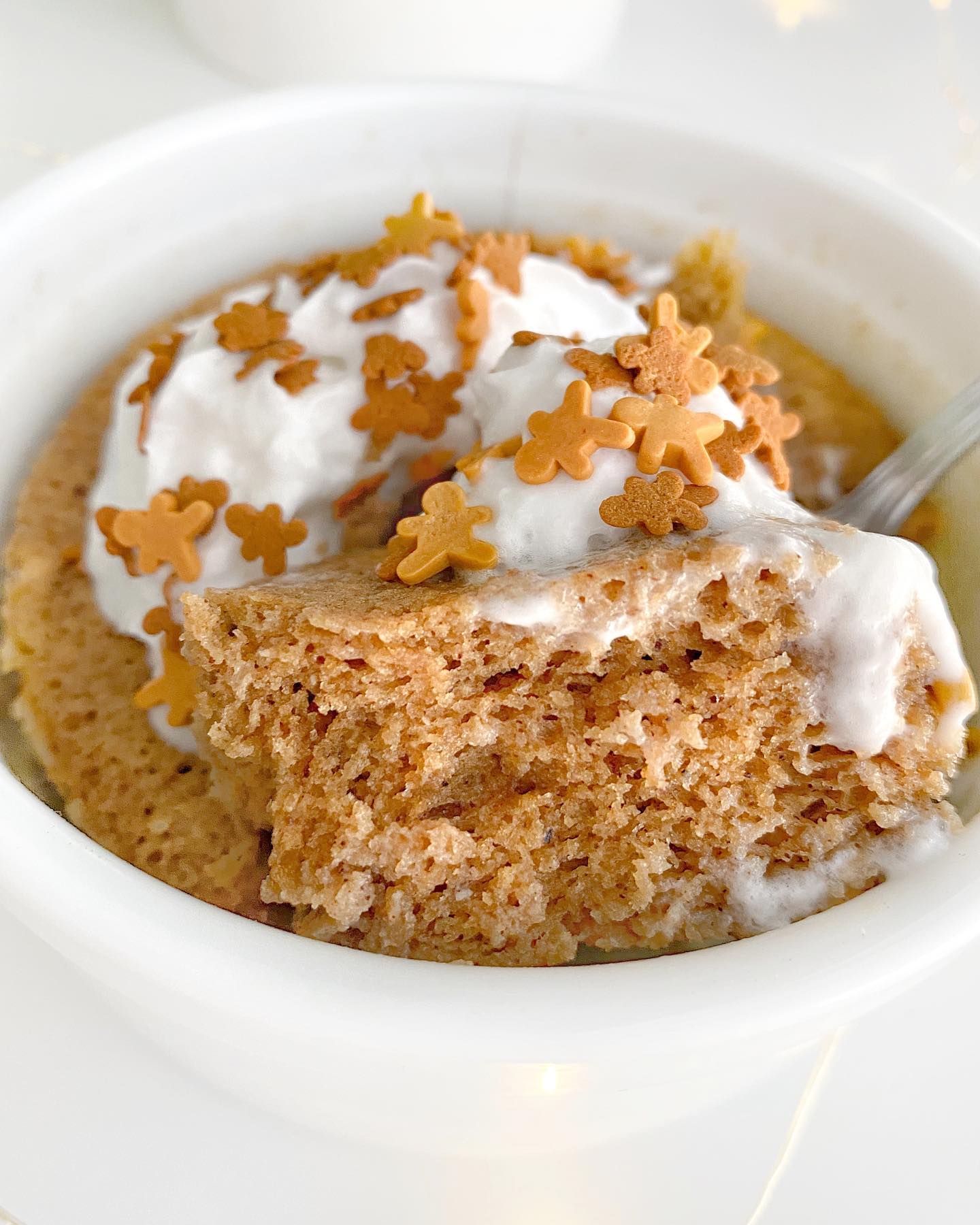 Festive Gingerbread Mug Cake