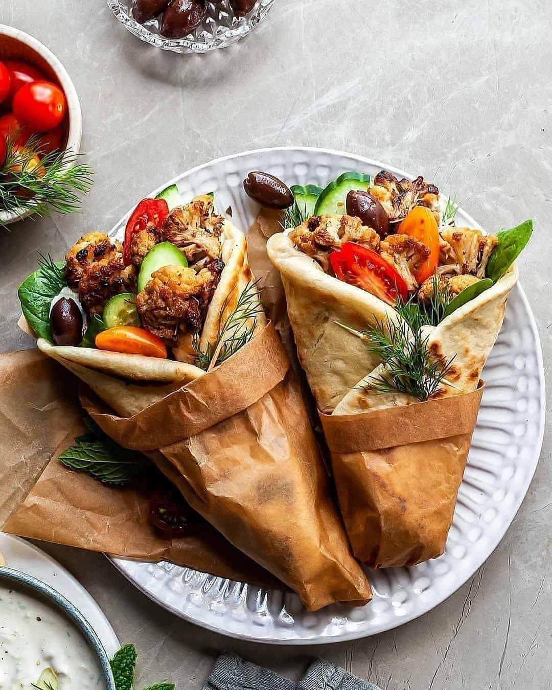 Oven-Roasted Vegan Cauliflower Gyros
