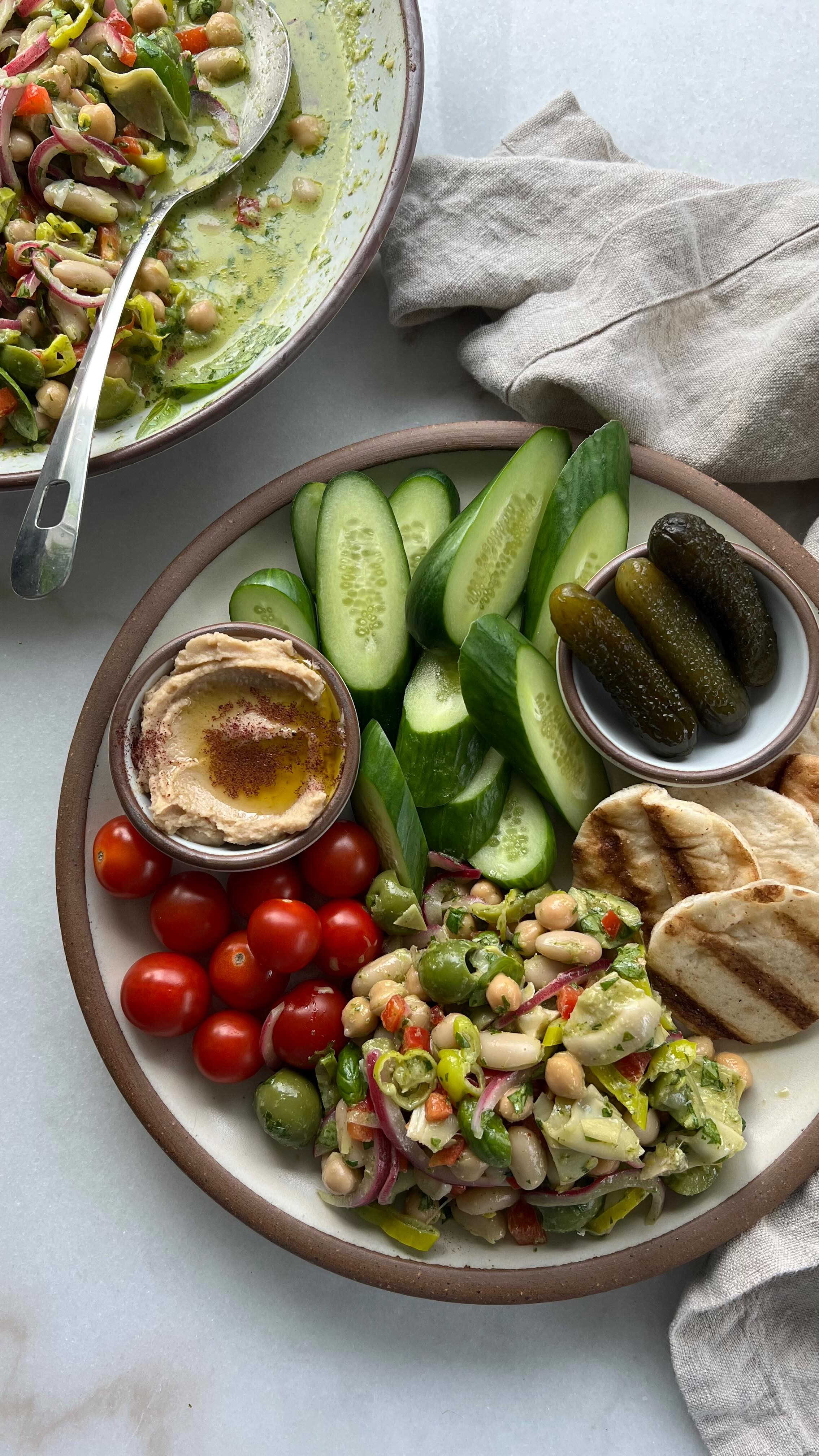 Marinated Green Olive Bean Salad