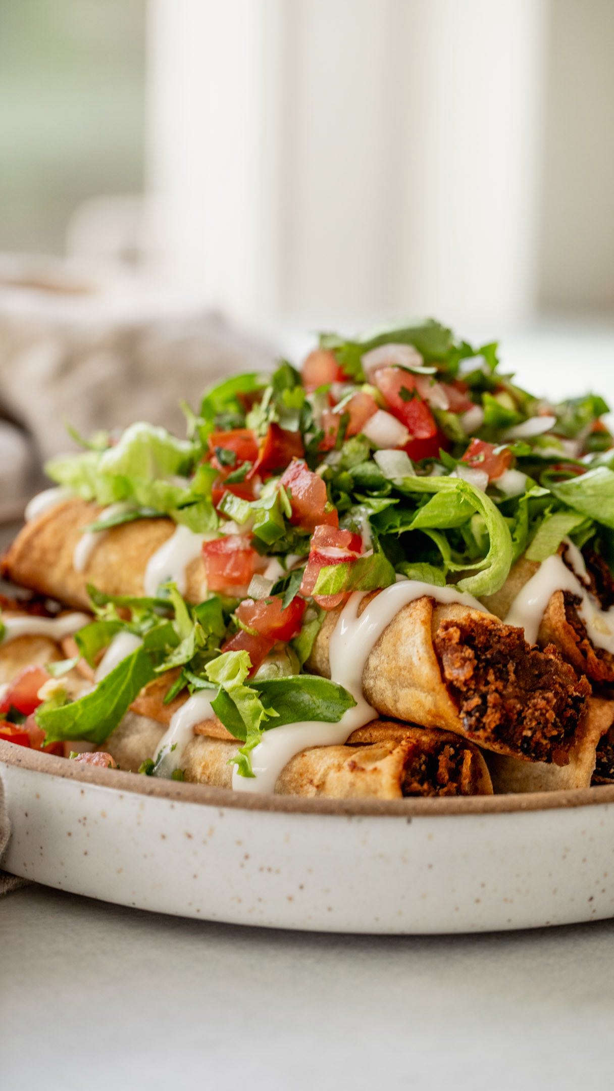 Black Bean Taquitos with Salsa Roja