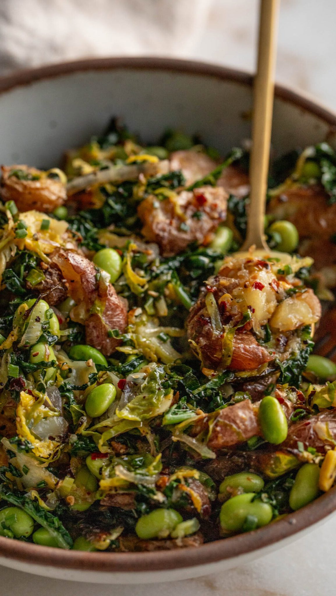 Lemon Pepper Smashed Potato Salad