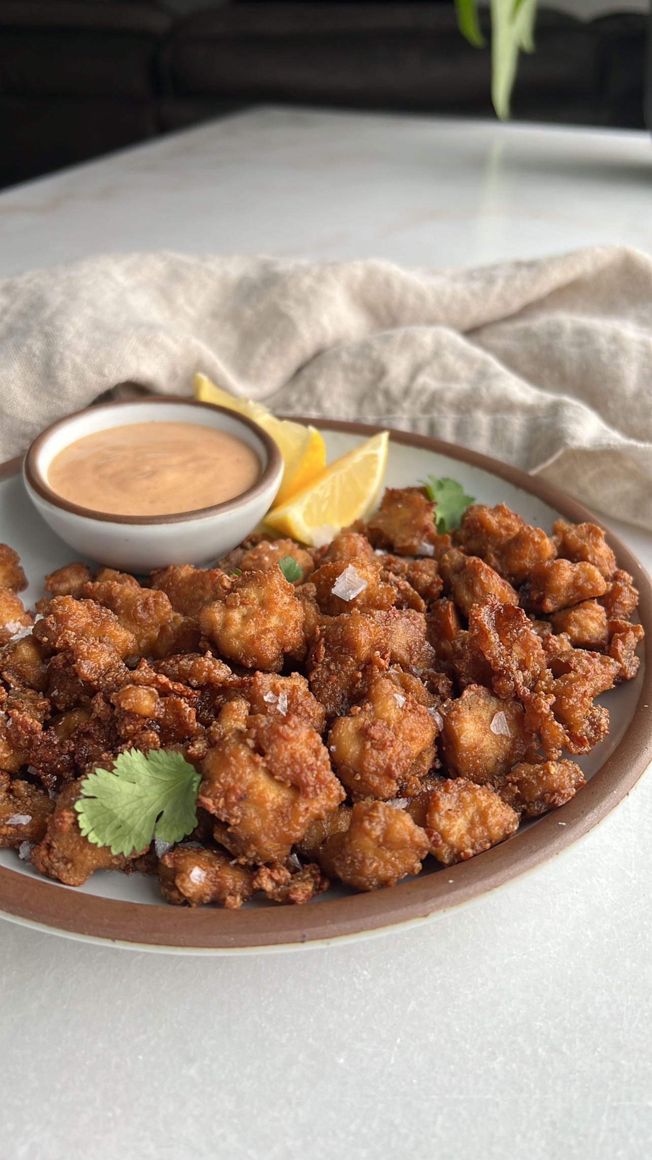 Crispy Baked Tofu Nuggets with Dipping Sauce