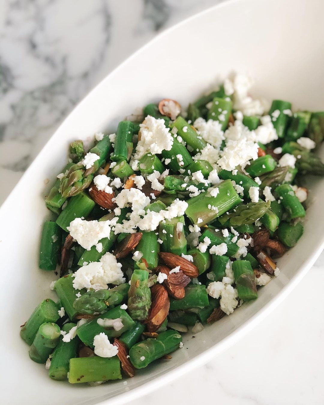 A S P a R a G U S Goat Cheese, Toasted Almond Salad